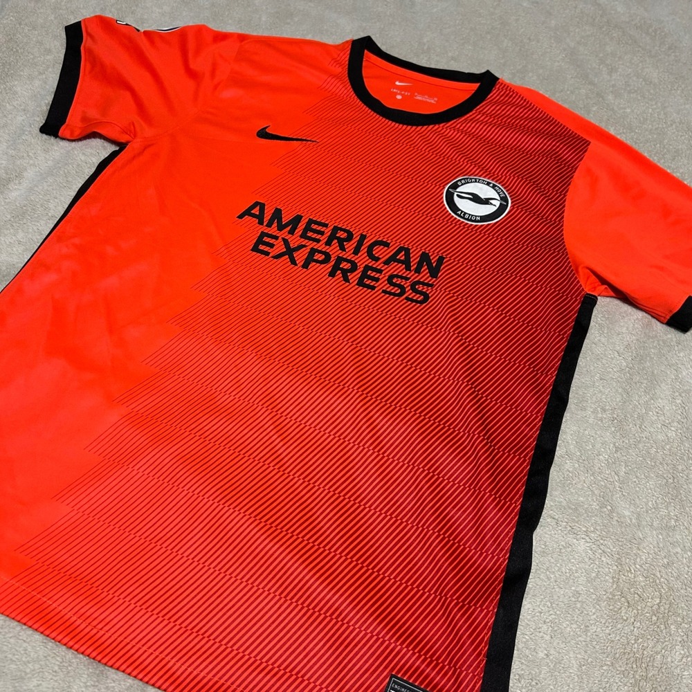 Nike Brighton & Hove Albion Jersey Mens XL Orange Soccer Away Kit Premier League